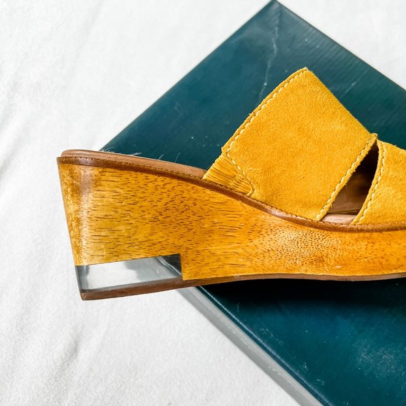 Anthropologie Bernardo "Kara" Suede Wedge Sandals - Picture 5 of 9